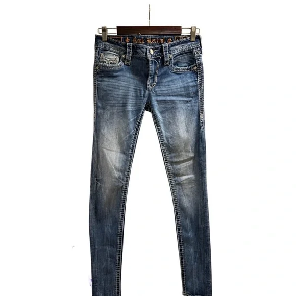 Rock Revival Nakita Distressed Embellished Jeans - Picture 3 of 10